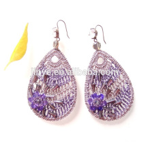 Fashion Big Luxury Drop Crochet Statement Earrings for Show or Party